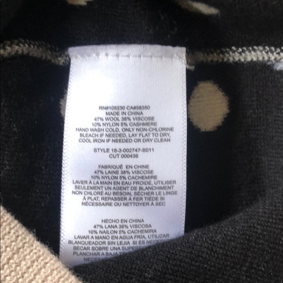 Equipment polka dot wool cashmere EUC size S - Picture 6 of 7